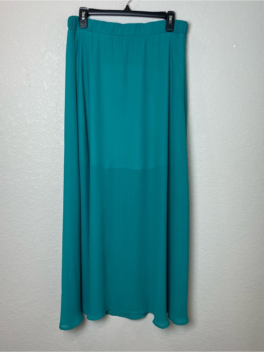 Bnwt! Alya Flowing Teal Maxi Chiffon Skirt with Elastic Waistband Size M